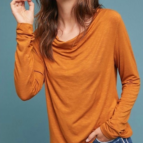 DOLAN Mustard Kirby Cowlneck Longsleeve Top - Picture 1 of 12